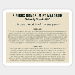 Lorem Ipsum Origin Magnet